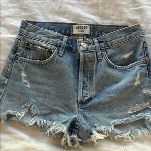 AGOLDE Parker Women's Distressed Denim Shorts - size 26